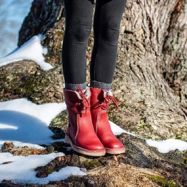 Élégantes chaussures d'hiver vintage pour femme