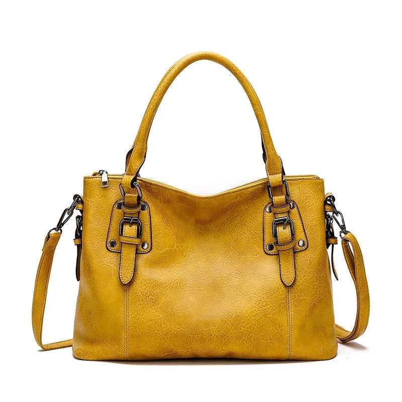 Sac à bandoulière en cuir noble, couleur azur