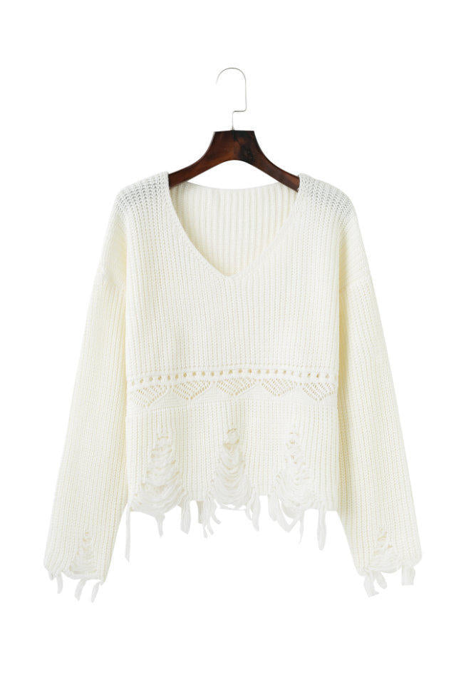 Damen Pullover mit lässigem Fransen-Design Berg-Feldt