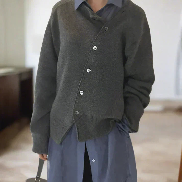 Berg-Feldt | Cardigan doux à boutonnage diagonal