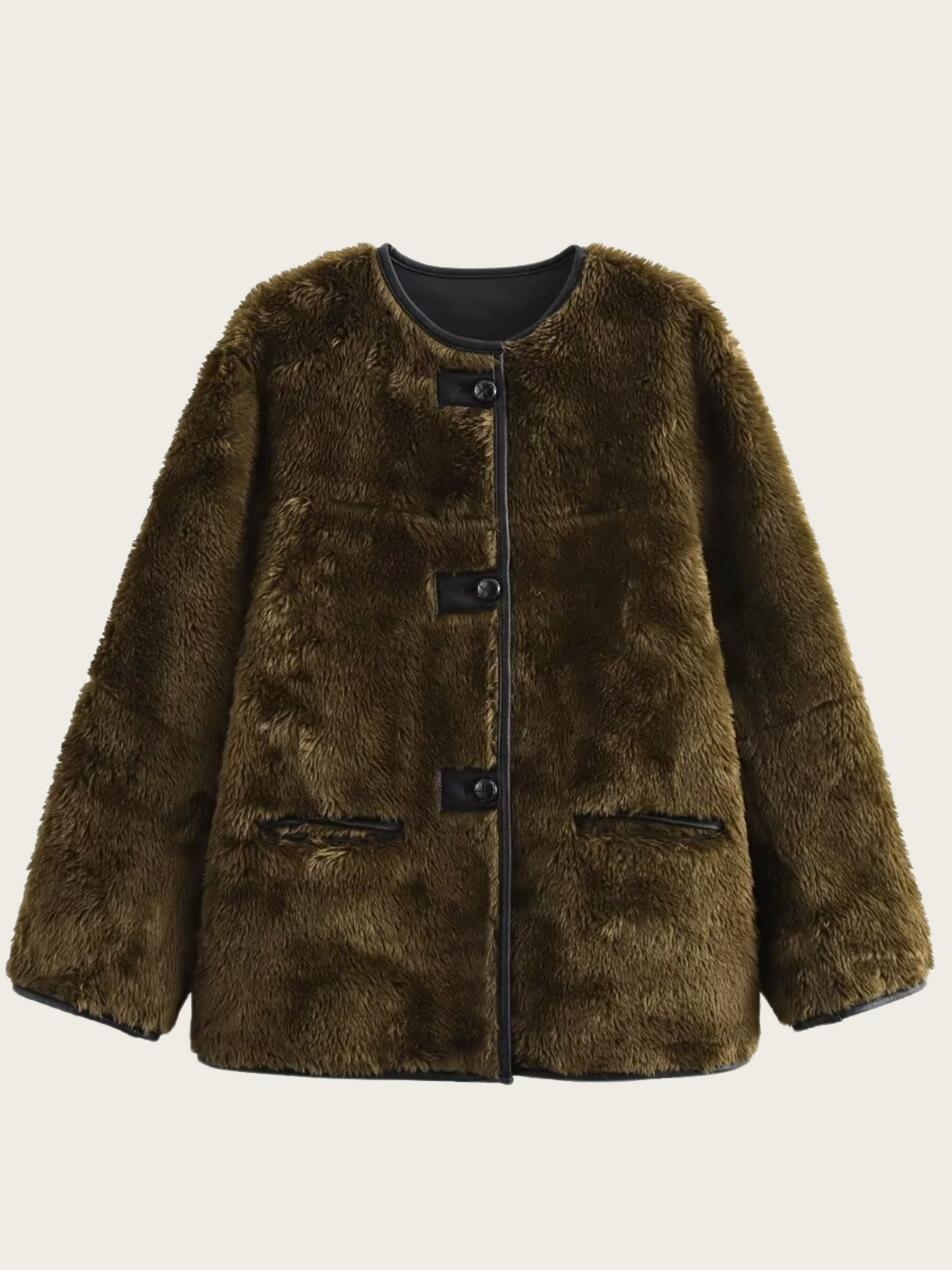 Berg-Feldt | Veste Teddy pour femme avec fermeture boutonnée
