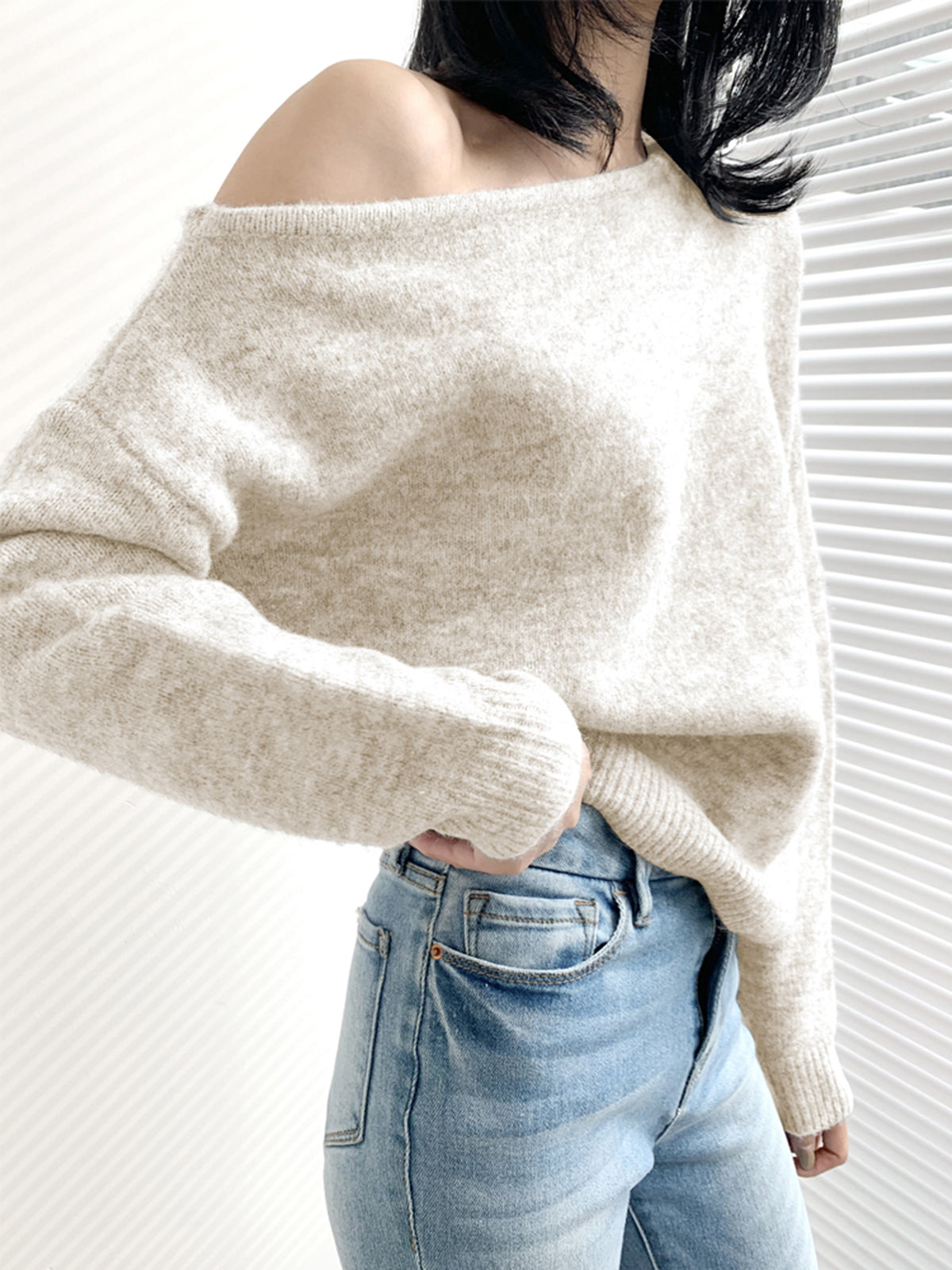 Berg-Feldt | Pullover Asymmetrisch für Damen Warm