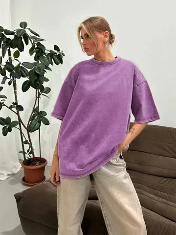 T-shirt en coton Kirsten style rétro