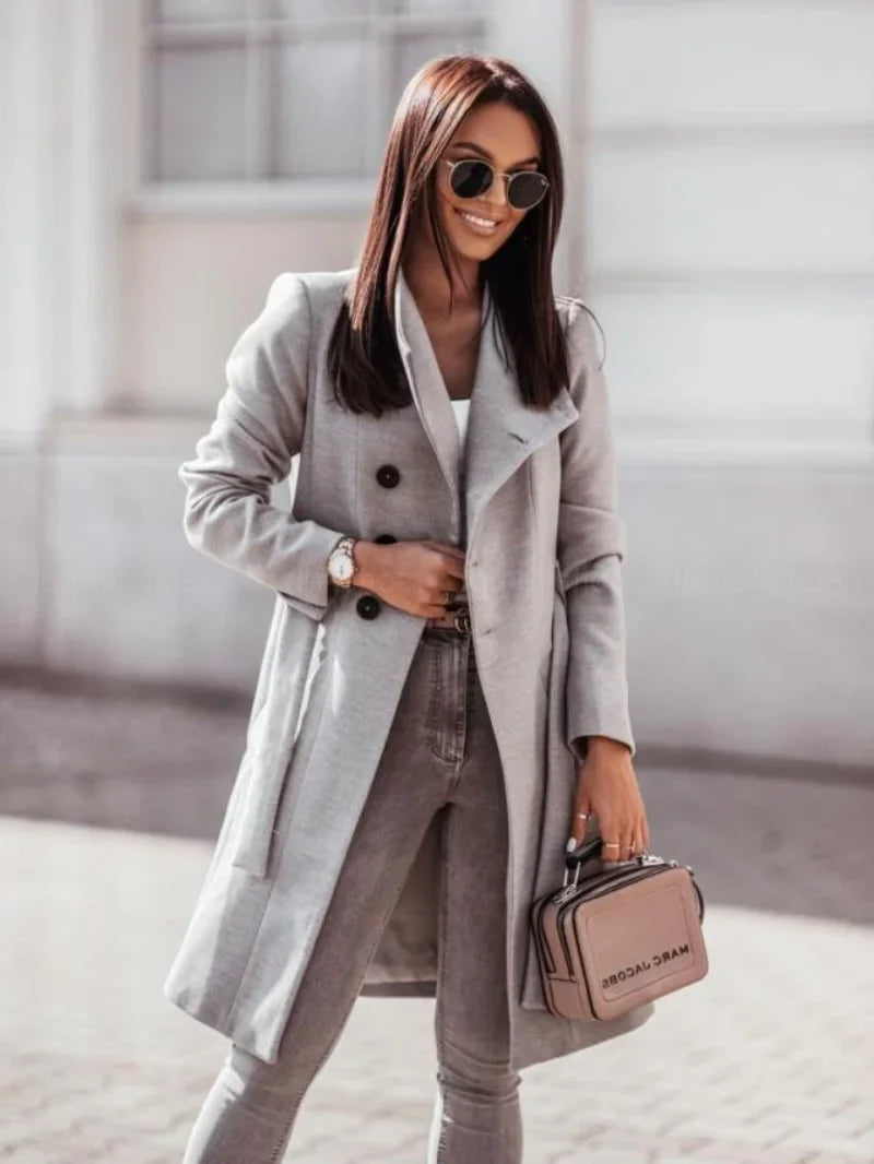 Berg-Feldt | Klassischer Damen Trenchcoat Mit Doppelter Schleifenverschluss