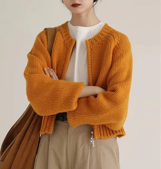 Damen Oversized Strickjacke mit Reißverschluss Berg-Feldt