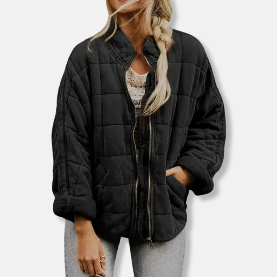 Berg-Feldt | Steppjacke - Oversized Fit - Stehkragen - Lange Ärmel - Reißverschlussverschluss