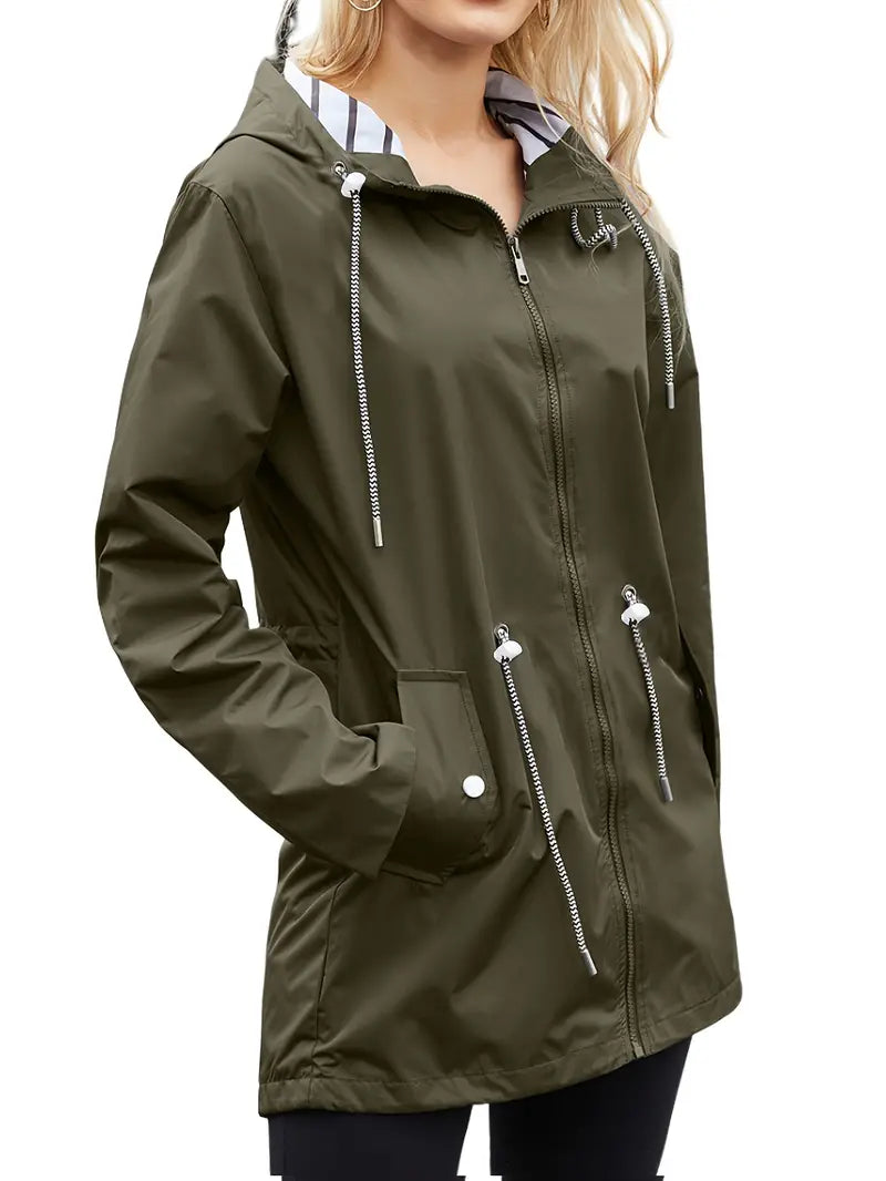 Berg-Feldt | Lässiger Wasserdichter Hoodie mit Langen Ärmeln, Knie-Lang für Frauen Perfekt für Herbst und Winter