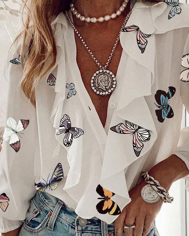 Blouse froncée à manches longues - Ruya
