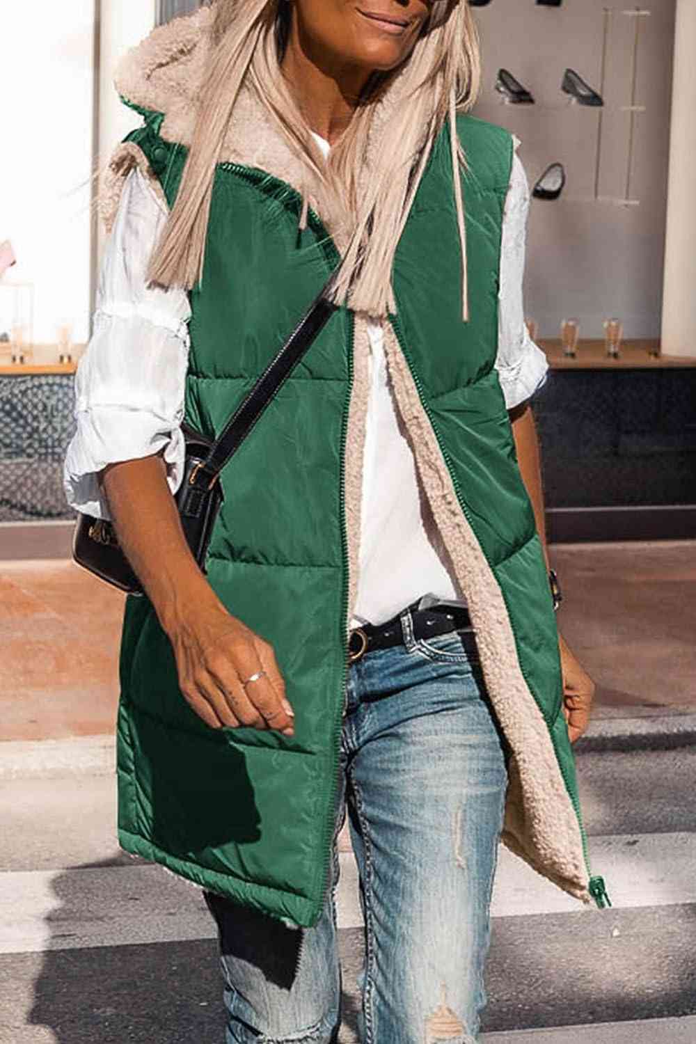 Berg-Feldt | Gilet à capuche long zippé