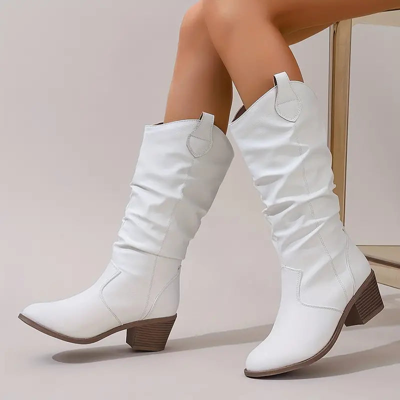 Berg-Feldt | High Heel Maillard V-Mund Skinny Boots