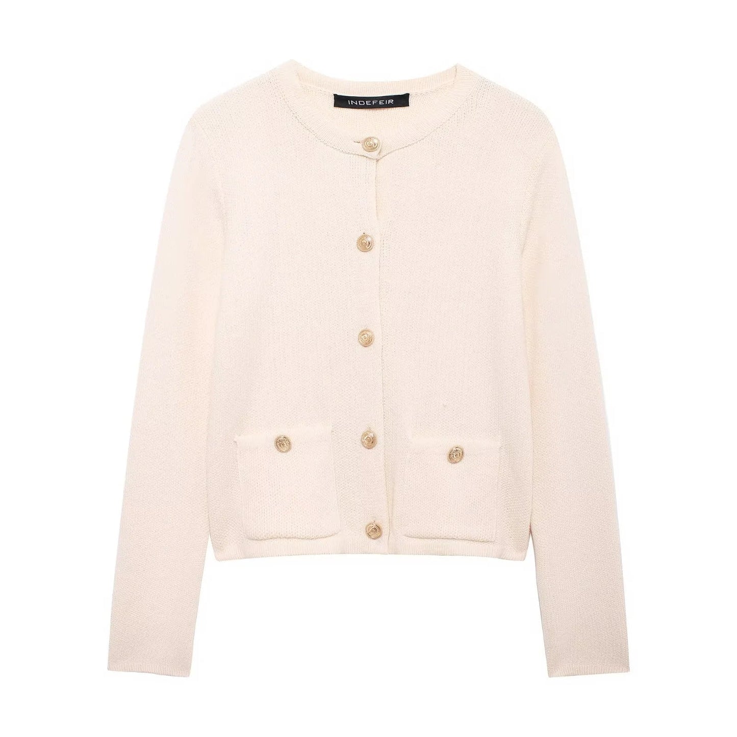 Berg-Feldt | Lässiger Cardigan mit goldenem Knopfverschluss für Damen