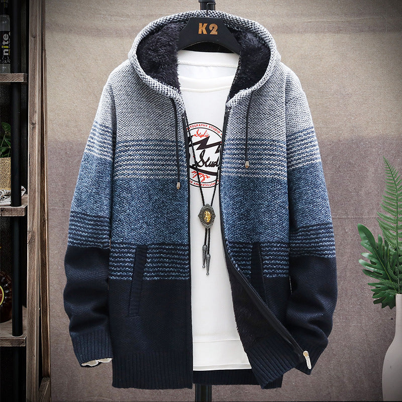 Berg-Feldt | Lässige lange Jacke mit Kapuze für Männer
