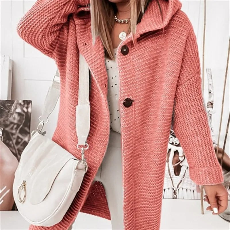 Berg-Feldt | Damenweste mit Kapuze Cashmere Look Herbst