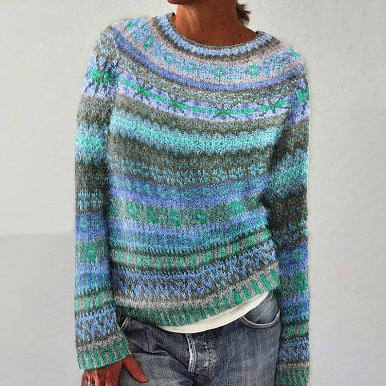 Berg-Feldt | Sweater - Vintage Boho Stil Strickpullover