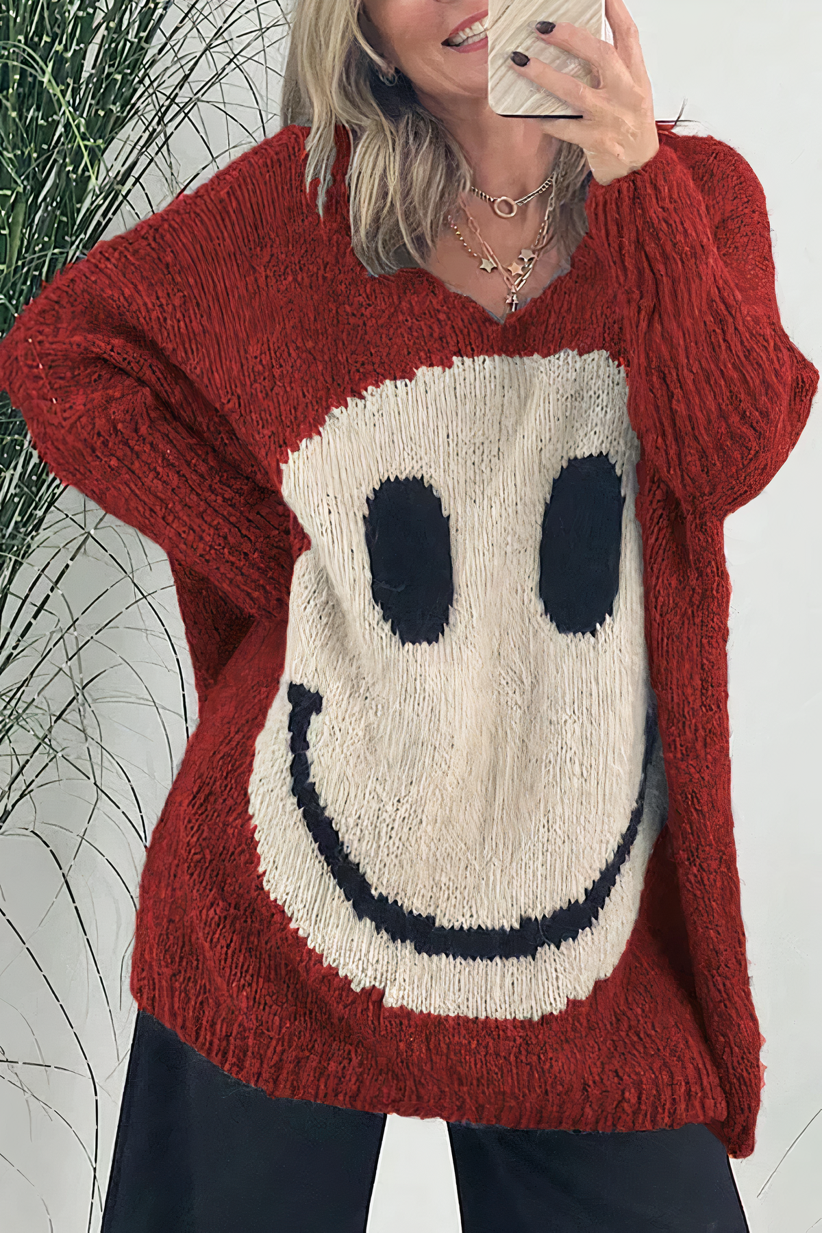 Berg-Feldt | Sweater - Oversized Smiley Strickpullover