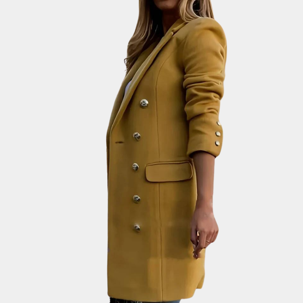 Berg-Feldt | Trench-coat double boutonnage pour femme - Détails boutonnés