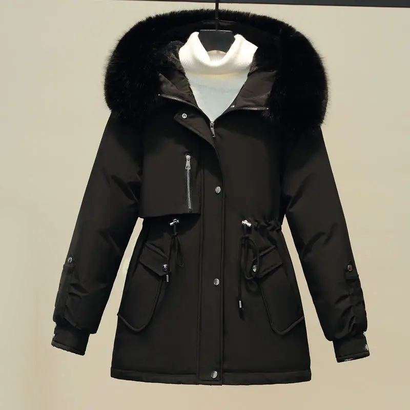 Berg-Feldt | Veste d'Hiver Matelassée pour Femme avec Col en Fourrure