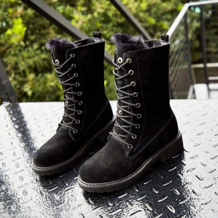 Berg-Feldt | Hohe Damenstiefel Aus Wildleder