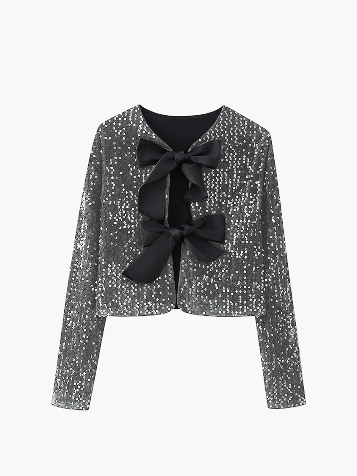 Veste en velours à sequins Berg-Feldt avec nœud décoratif