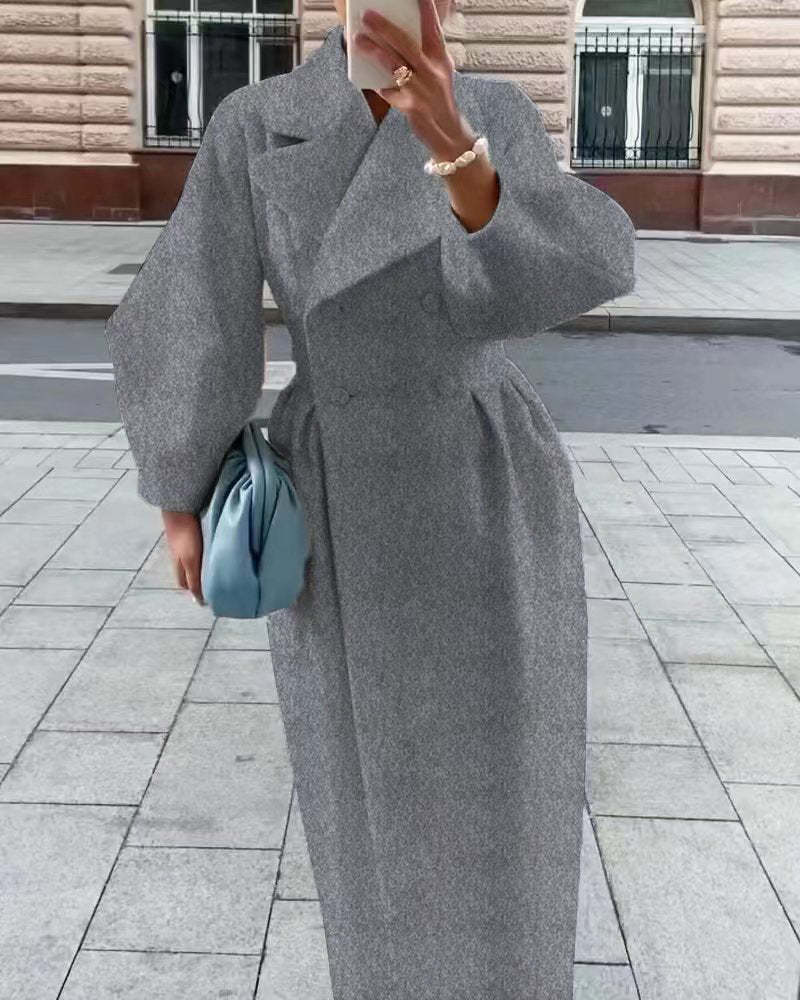 Berg-Feldt | Pull en laine vintage avec manches lanternes et col à revers