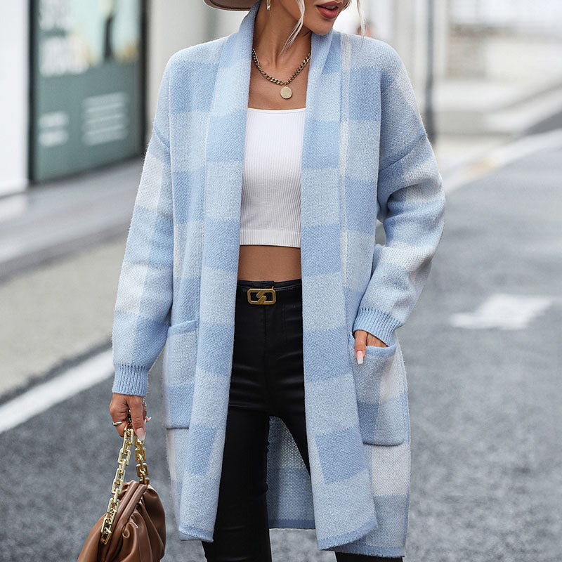 Berg-Feldt | Karierte Strickjacke