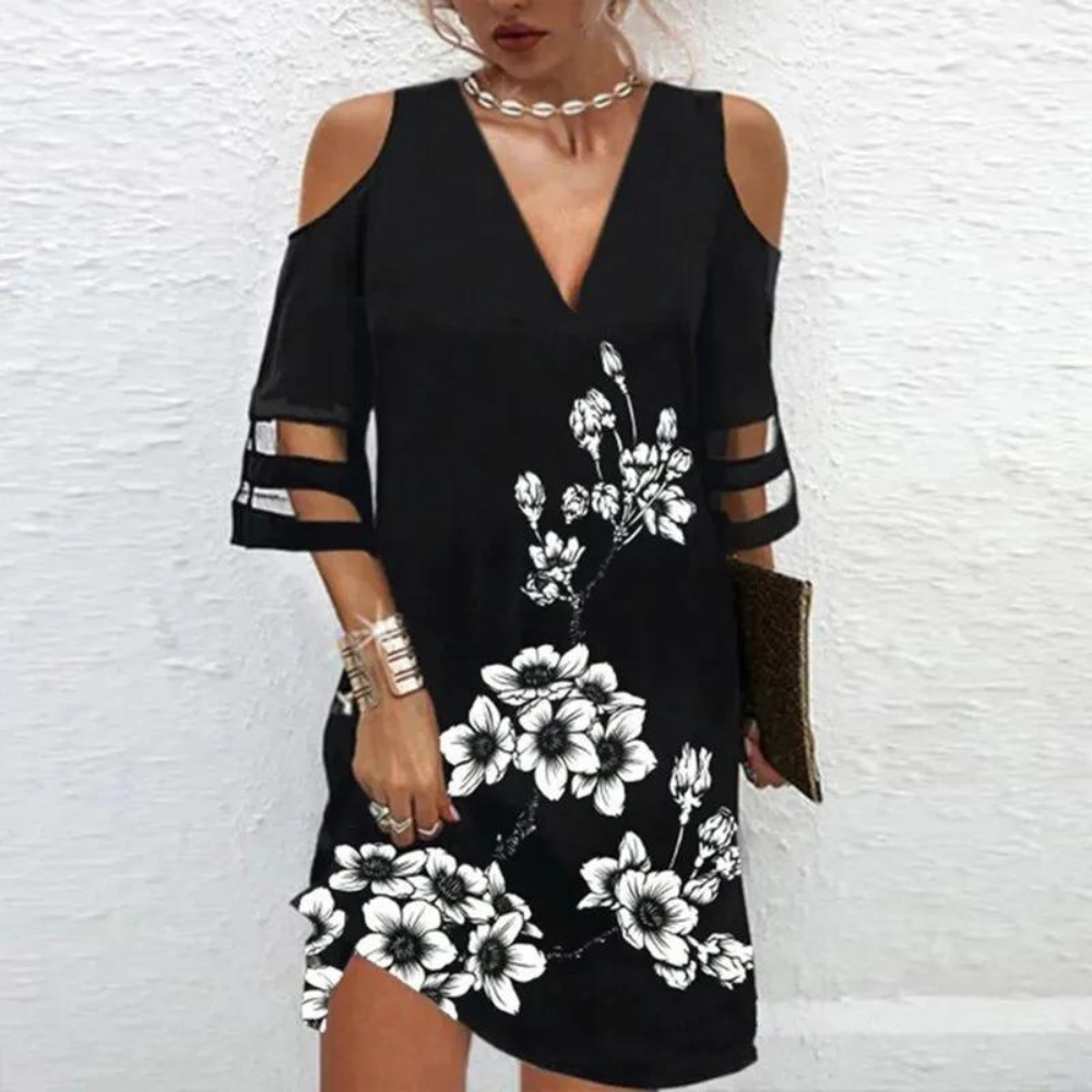 Berg-Feldt – Elegantes Kleid mit Cold-Shoulder-Ausschnitt und Spitzendetails