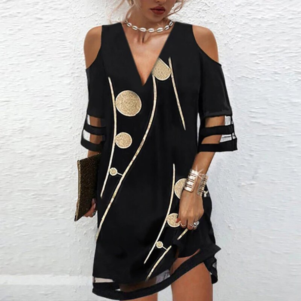 Berg-Feldt – Elegantes Kleid mit Cold-Shoulder-Ausschnitt und Spitzendetails