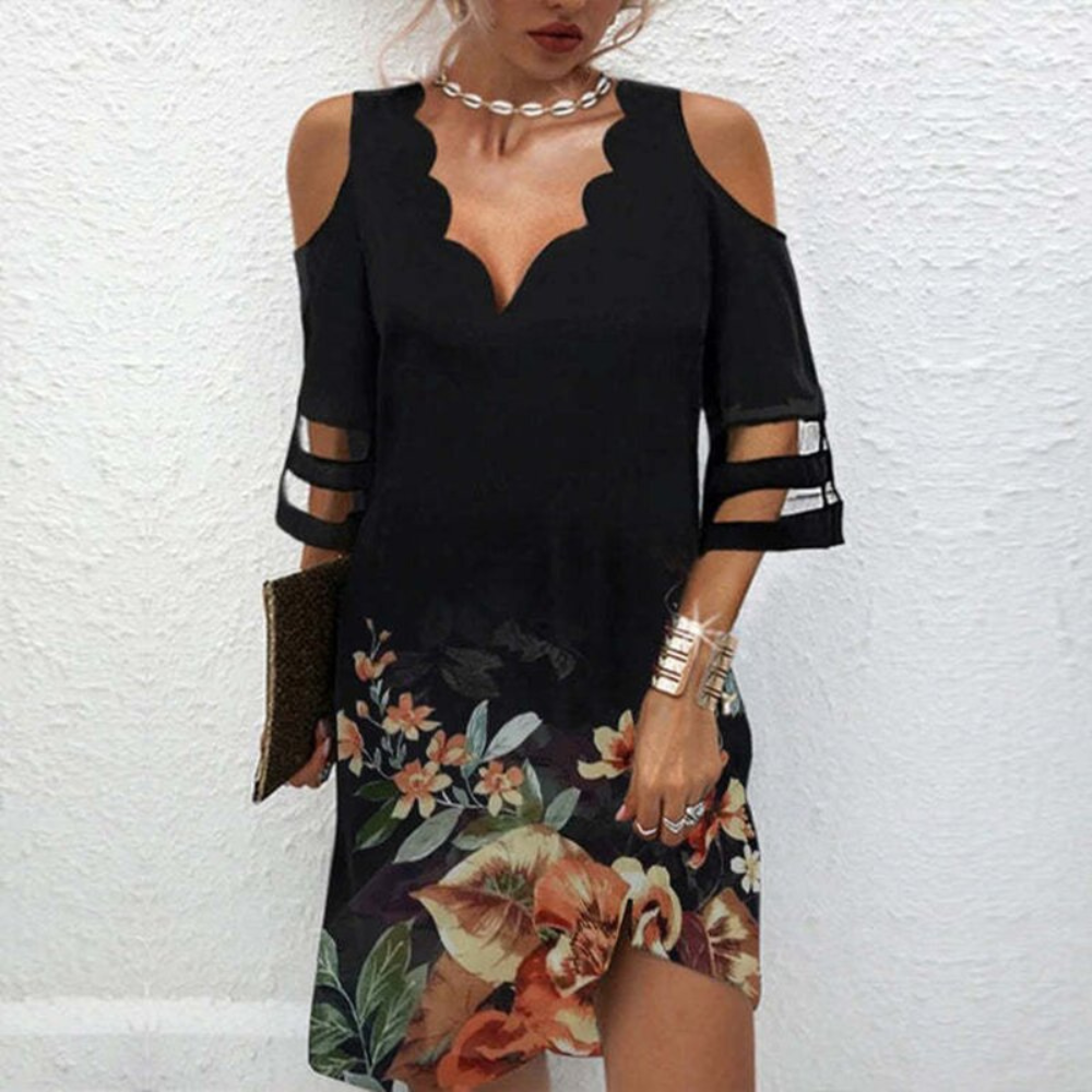 Berg-Feldt – Elegantes Kleid mit Cold-Shoulder-Ausschnitt und Spitzendetails