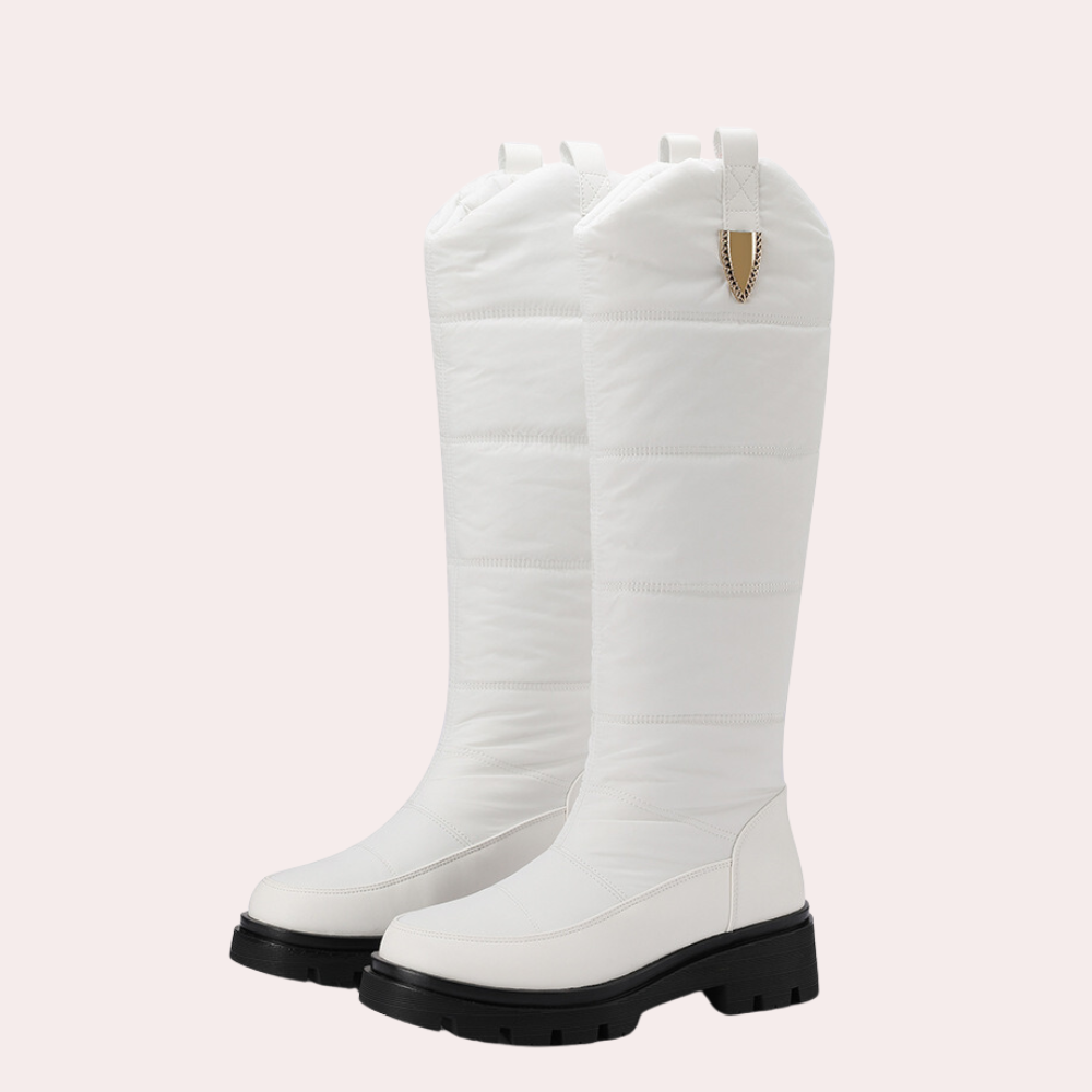 Berg-Feldt | Knielange Stiefel – Schmeichelhafte Passform – Gepolsterter Schaft – Polierte Oberfläche – Robuste Sohle