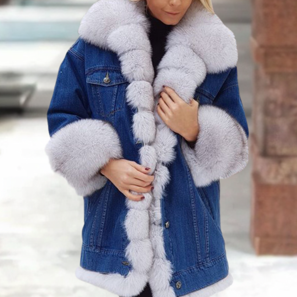 Berg-Feldt | Stilvoller Denim-Mantel für Frauen, perfekt für den Winter