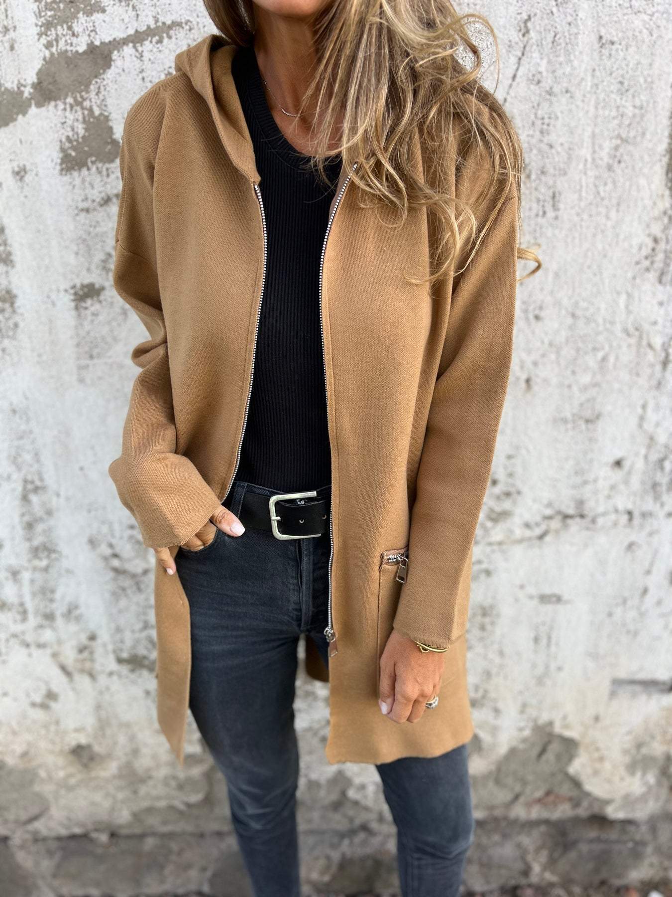 Veste à capuche zippée cool pour femme - Carlie