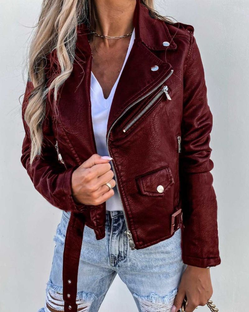 Blouson en cuir Casey pour l'été