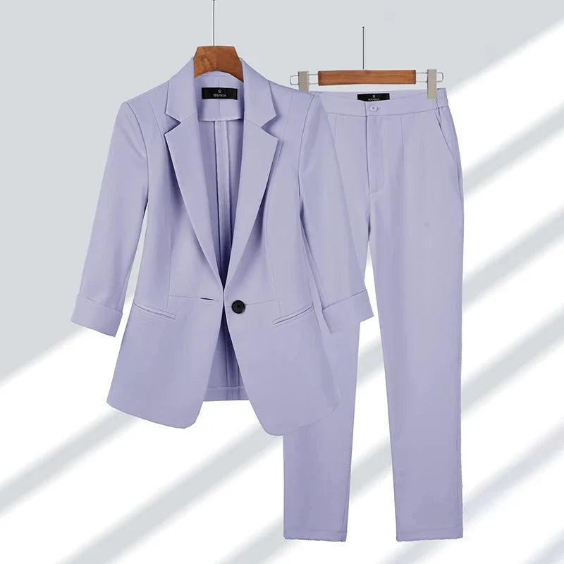 Chrysta : Ensemble chic blazer et pantalon