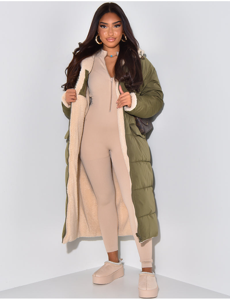 NADINE – veste longue réversible et confortable