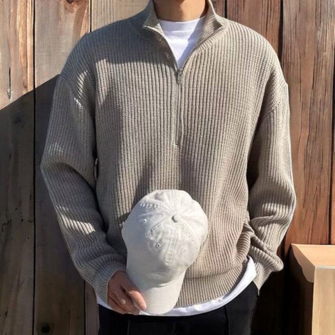 Berg-Feldt | Pullover mit Halb-Zip
