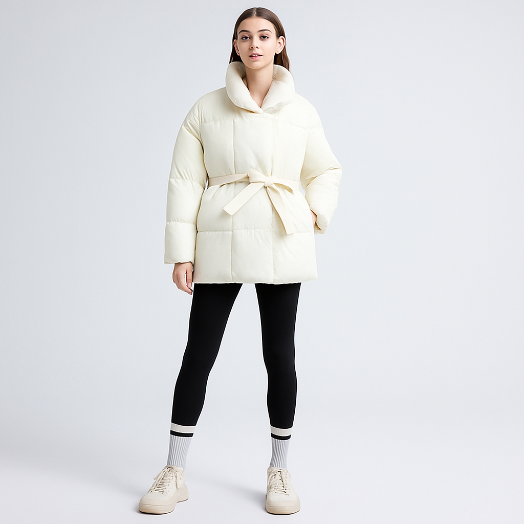 Berg-Feldt | Trendy Damen Winterjacke mit verstellbarem Gürtel