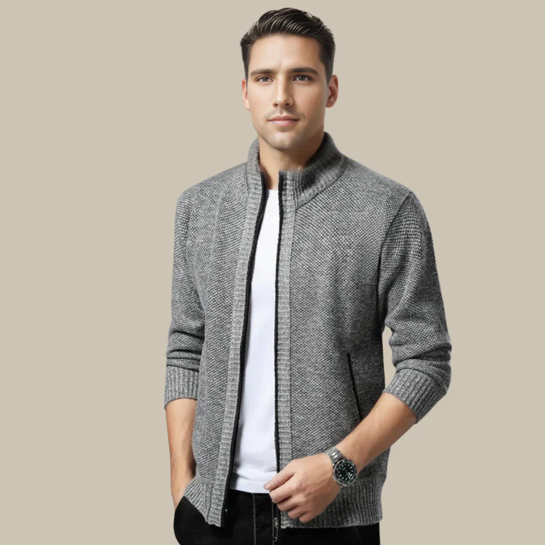 Reißverschluss-Strickjacke Dane