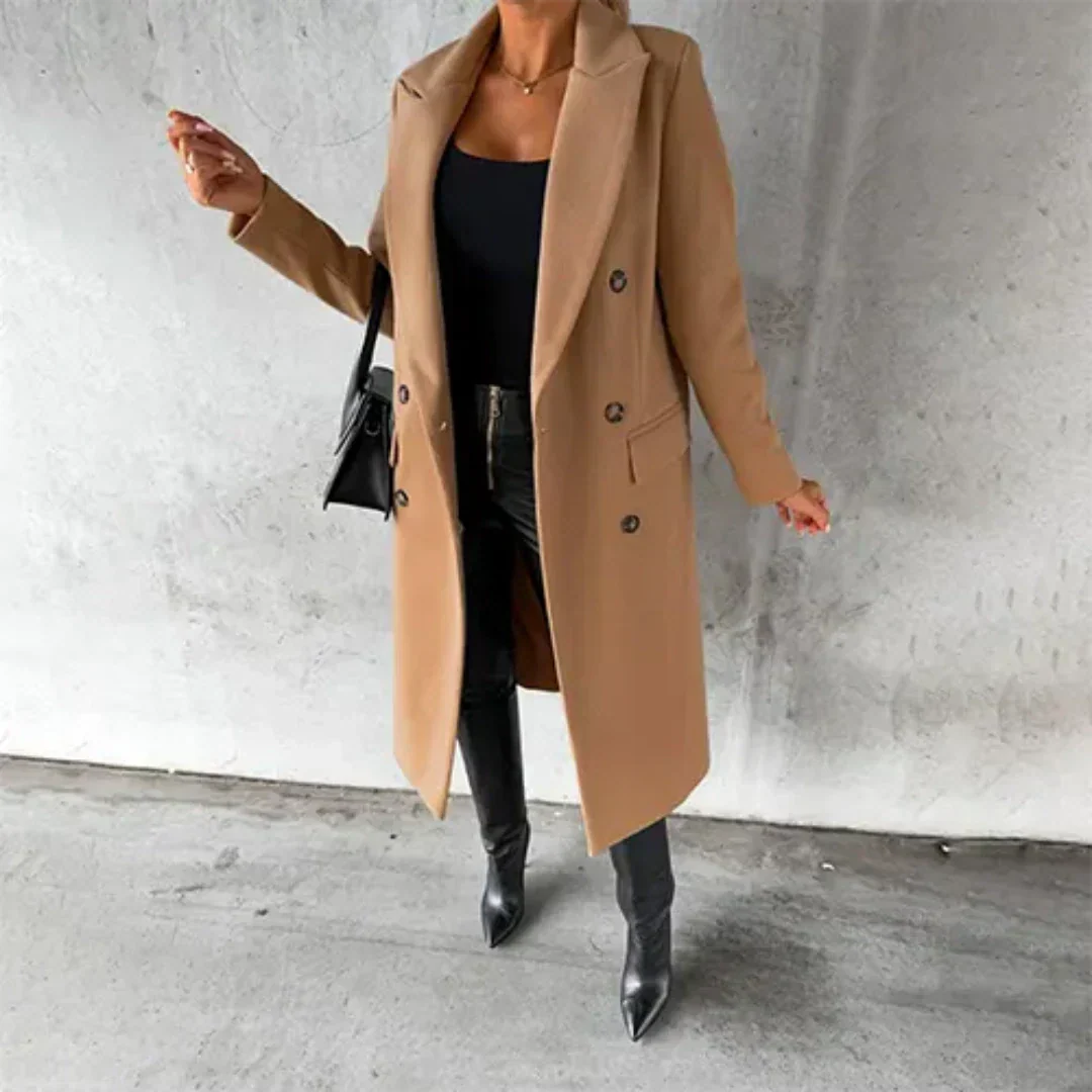 Berg-Feldt | Lange Jacke, Doppelknopf Design