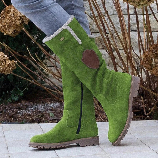Berg-Feldt | Damen-Wildlederstiefel Im Vintage-Stil