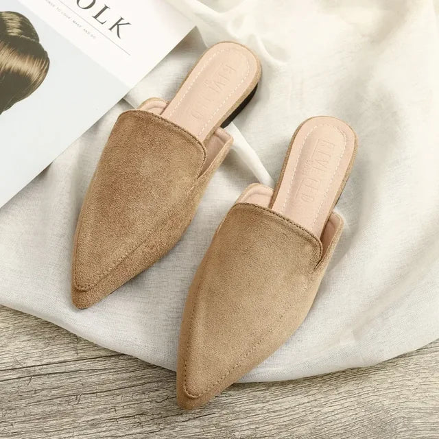 Schicke Wildleder-Mules mit Spitzzeh - Ane