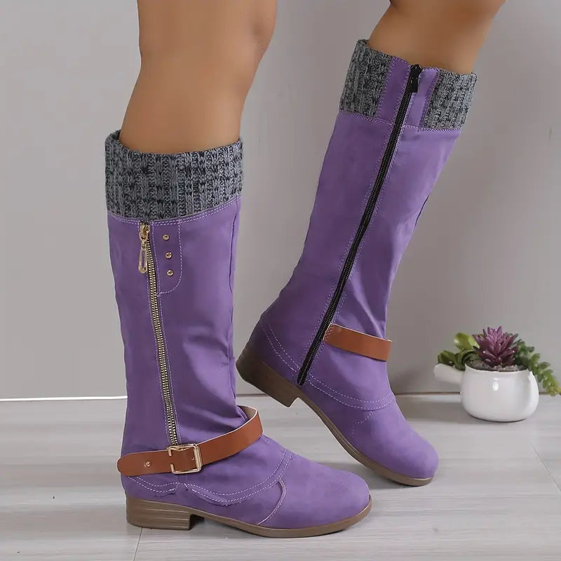 Elegante Damen-Stiefel in schönen, einfarbigen Designs von FIONNA