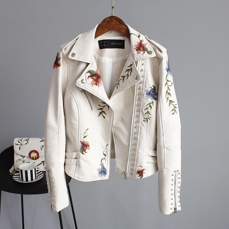 Berg-Feldt | Lederjacke mit Stickerei