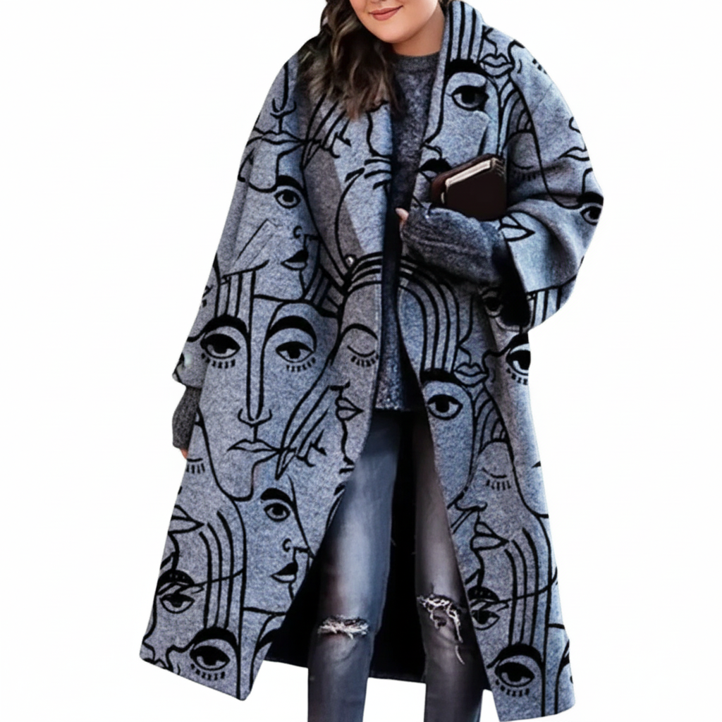Manteau long en laine pour femme | Grandes tailles