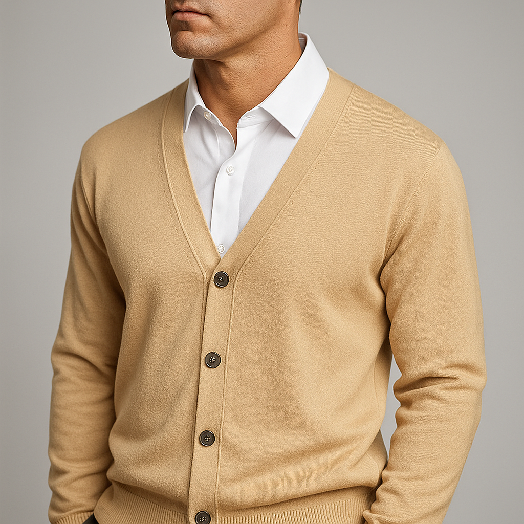 Berg-Feldt | Eleganter V-Ausschnitt Cardigan für Männer