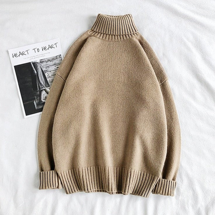Pull homme avec col roulé confortable