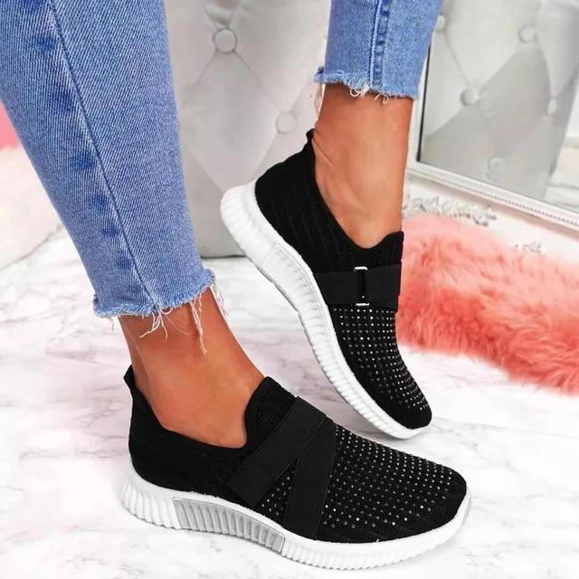 berg-feldt Damen-Slipper mit Klettverschluss für orthopädische Bedürfnisse
