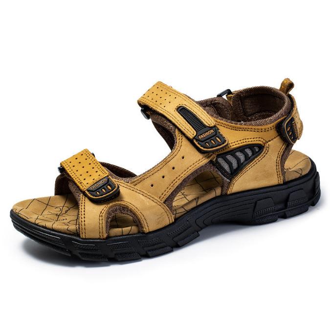 Sandales en cuir pour homme avec bride réglable