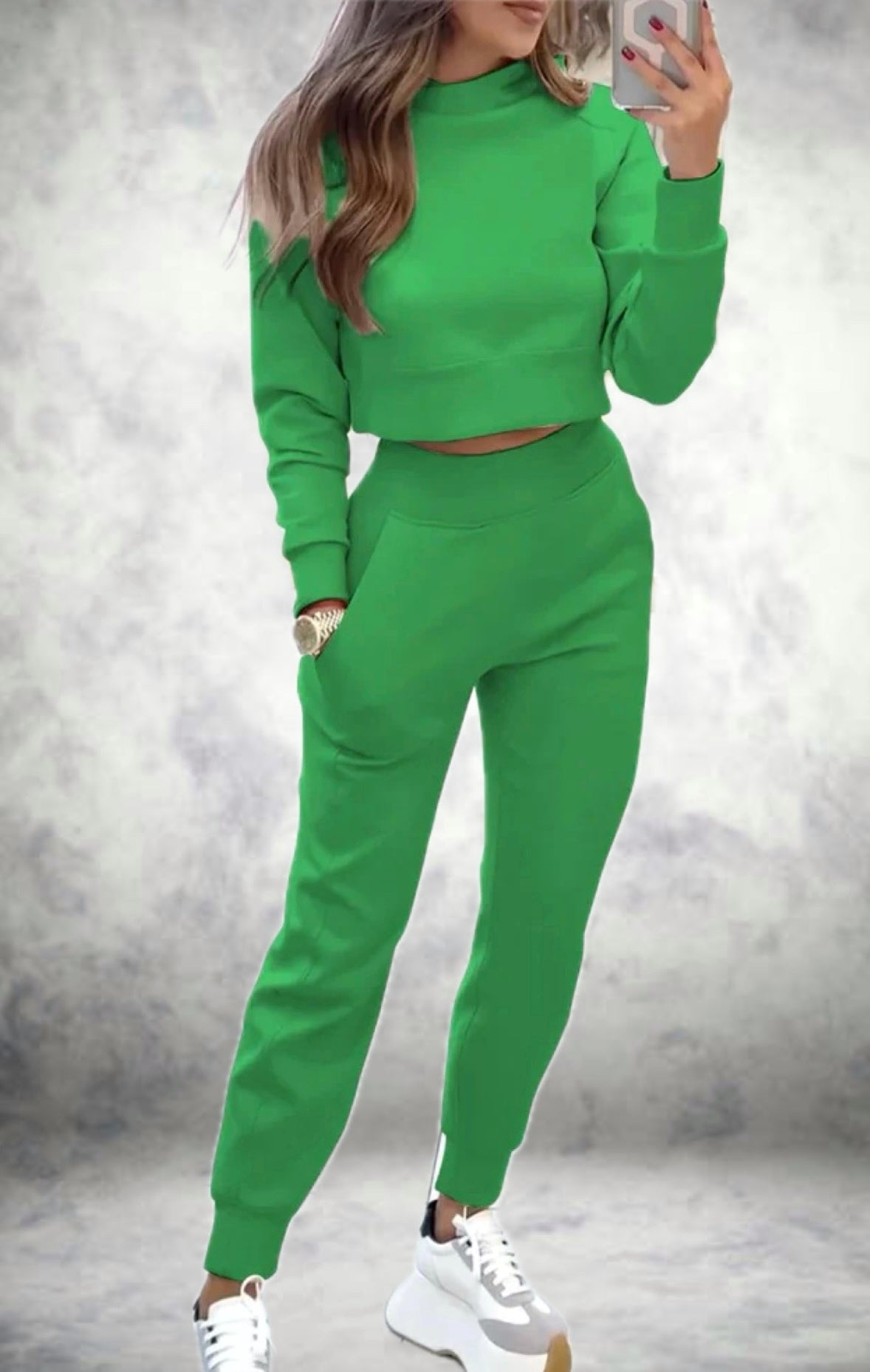Berg-Feldt | Schicker Trainingsanzug mit Langen Ärmeln und High Waist Hose