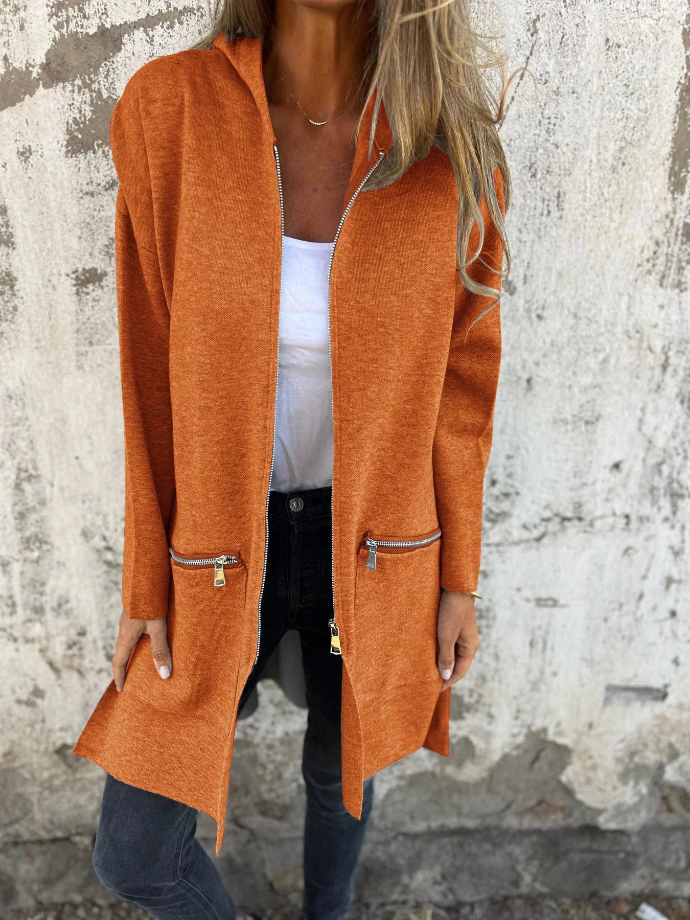 Sportliche, lockere Langarmjacke mit Reißverschluss von Lorali