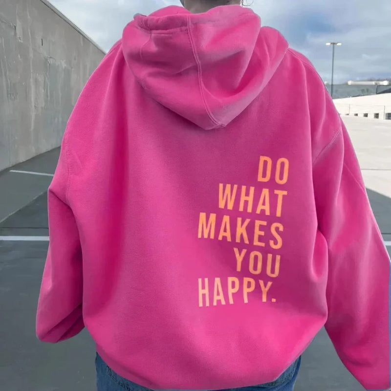 Geräumiger hellrosa Hoodie für Komfort und Style von Fudus